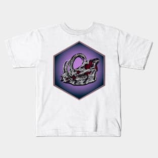 Wild Boar Skull Tile Kids T-Shirt